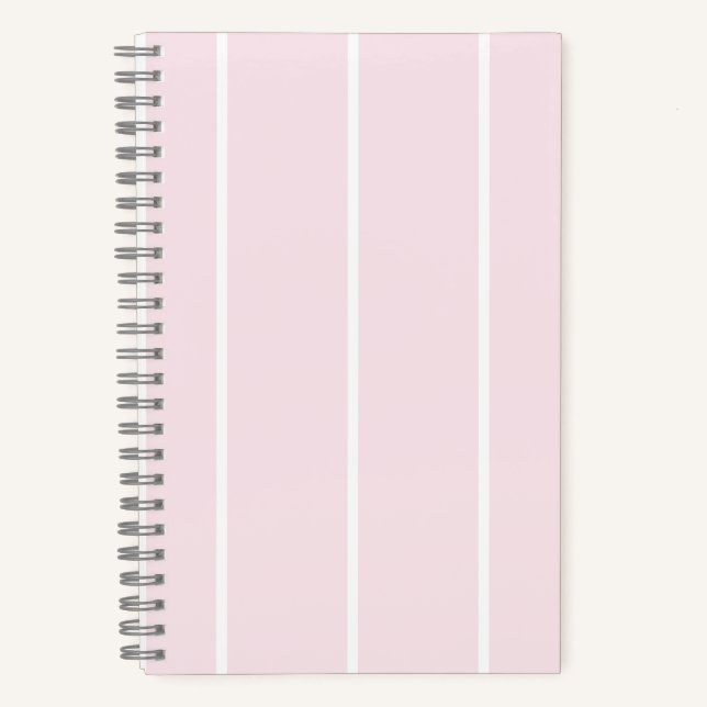 Soft Colour Vertical Stripe Pattern Design Notebook (Front)