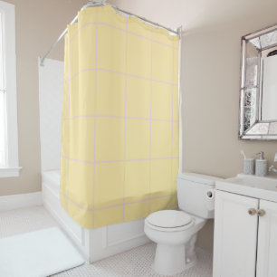 Soft Colour Vertical Stripe Pattern Design Shower Curtain