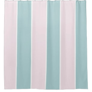 Soft Colour Vertical Stripe Pattern Design Shower Curtain