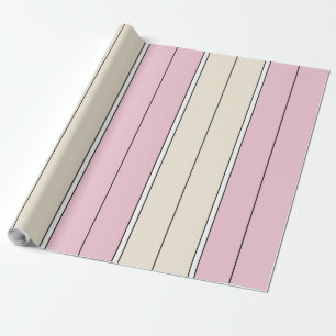 Soft Colour Vertical Stripe Pattern Design Wrapping Paper