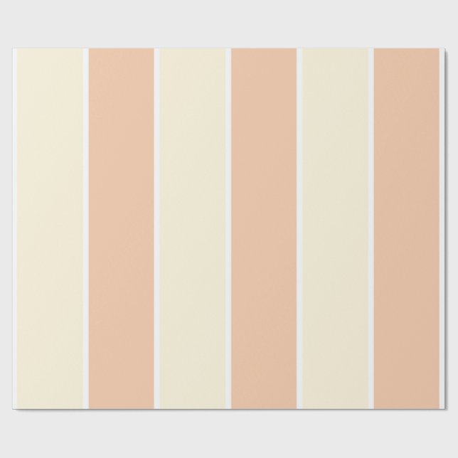 Soft Colour Vertical Stripe Pattern Design Wrapping Paper (Flat)