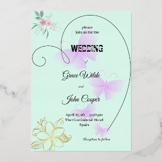 Soft colour with floral and butterfly design