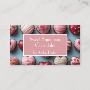 soft coloured chocolates Patisserie Business Card