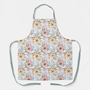 Soft Coloured Flower Pattern Apron