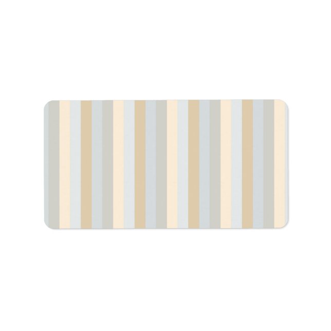 Soft Coloured Greys Vertical Stripes Pattern Label (Front)