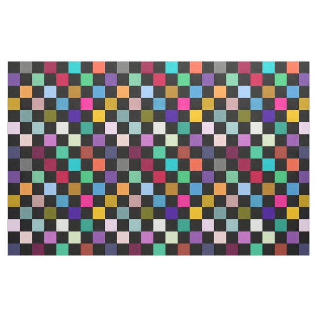 Soft Colourful Chequered Pattern Design Fabric (Fat Quarter)