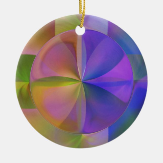 Soft Colours Ceramic Ornament (Front)