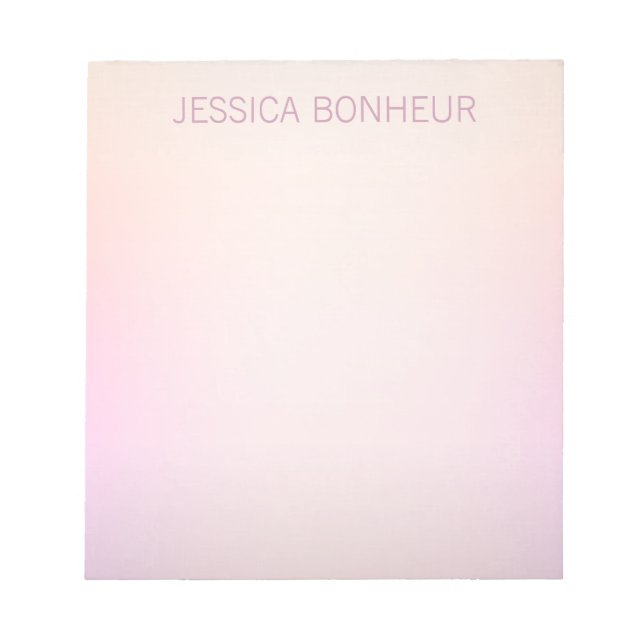 Soft Colours Fading Ombre Notepad (Front)