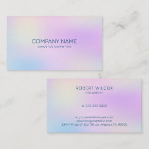 Soft colours holographic background 2 business card