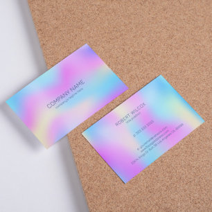 Soft colours holographic background 4 business card