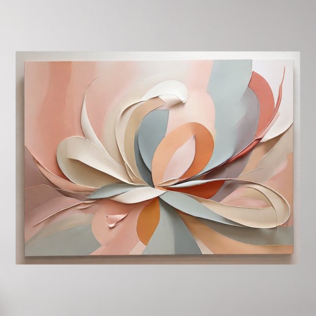 Soft colours modern abstract for display homes poster (Front)
