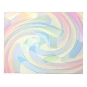 Soft Colours Pastel Swirl Yellow Pink Blue Abstrac Notepad