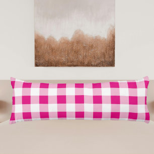 Soft colours plaid simple cute rustic body cushion