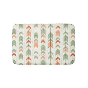 Soft Colours Tribal Arrows Pattern Bath Mat