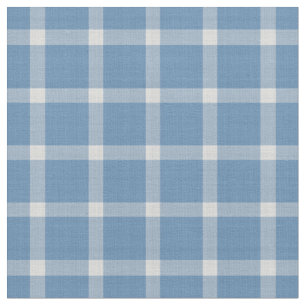 Soft Cornflower Blue Large Gingham Fabric