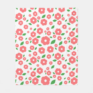 Soft Cosy Blanket with Cute Flower Pattern 