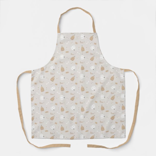 Soft Cosy Halloween Pattern Apron (Front)