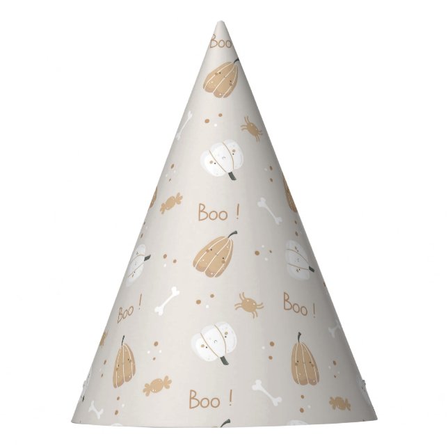 Soft Cosy Halloween Pattern Party Hat (Front)