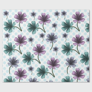 Soft Cottagecore Floral Pattern Pastel Aesthetic Wrapping Paper
