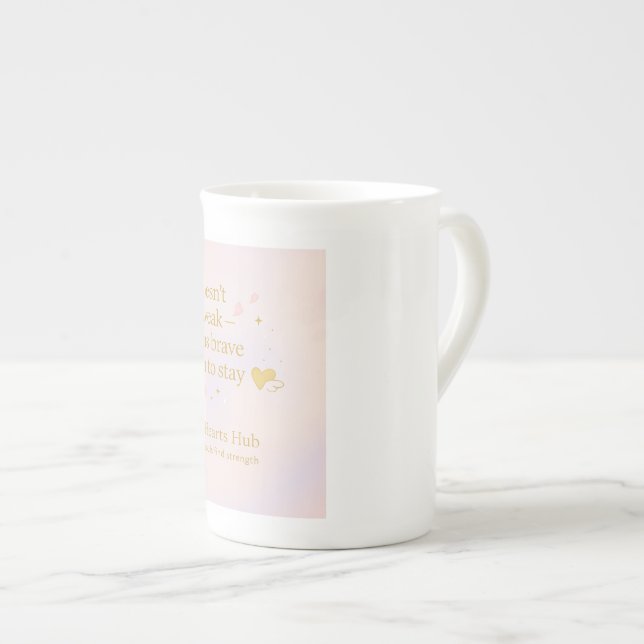 Soft Courage – Pastel Inspirational Mug (Front Right)