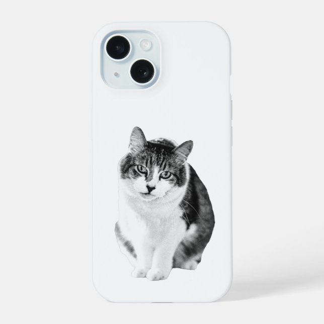 Soft Cozy Silhouette iPhone 15 Case (Back)