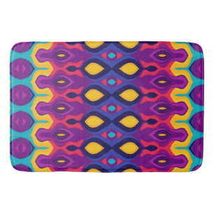 Soft curves bold colours bath mat