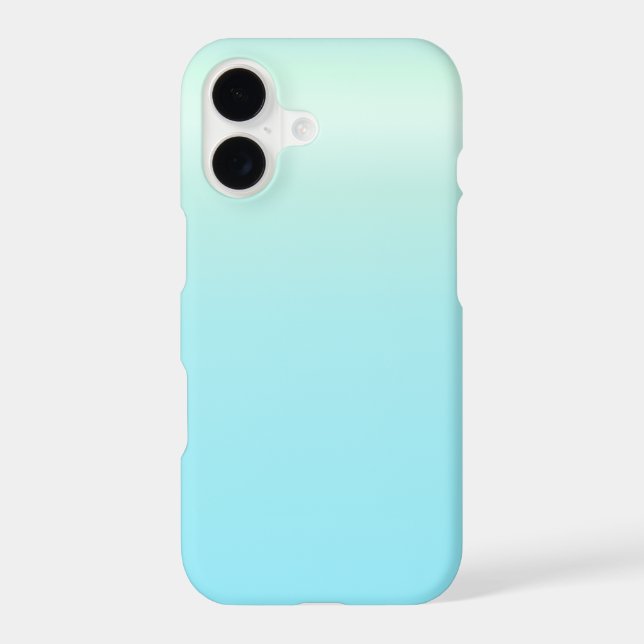 Soft Cyan Blue Gradient Minimal Phone Case (Back)