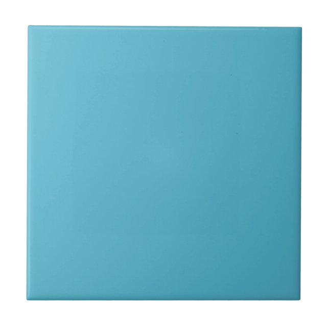 Soft Cyan Ceramic Tile (Front)