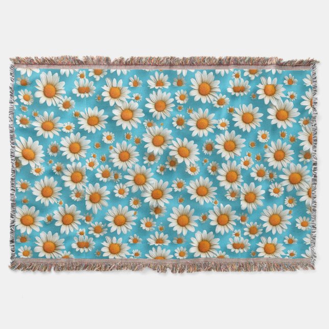 🌼 Soft Daisy Bloom Cosy Home Decor 🌼 Throw Blanket (Front)
