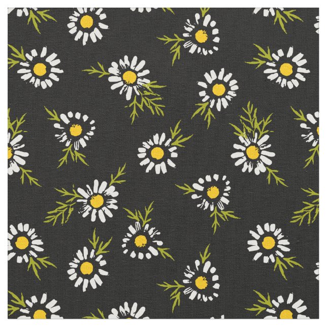 Soft Daisy Floral Pattern Fabric (Close Up)