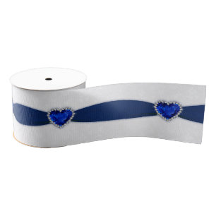 Soft Damask 45th Wedding Anniversary Ribbon Grosgrain Ribbon