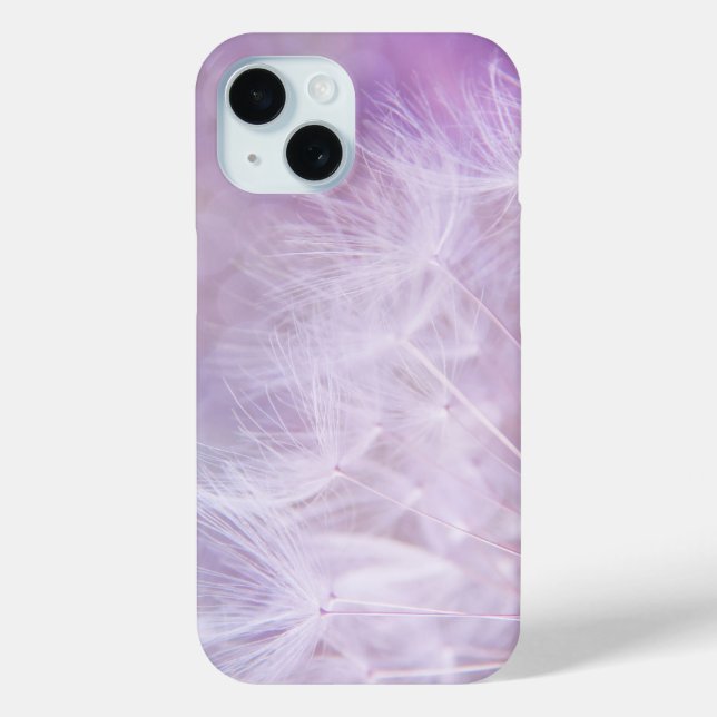 Soft Dandelion Seeds on Purple | Custom Phone Case (Back)