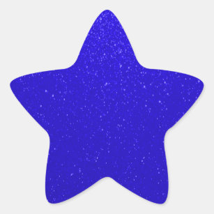 Soft Dark Blue Glitter Star Sticker