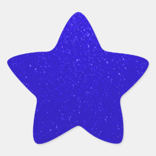 Soft Dark Blue Glitter Star Sticker