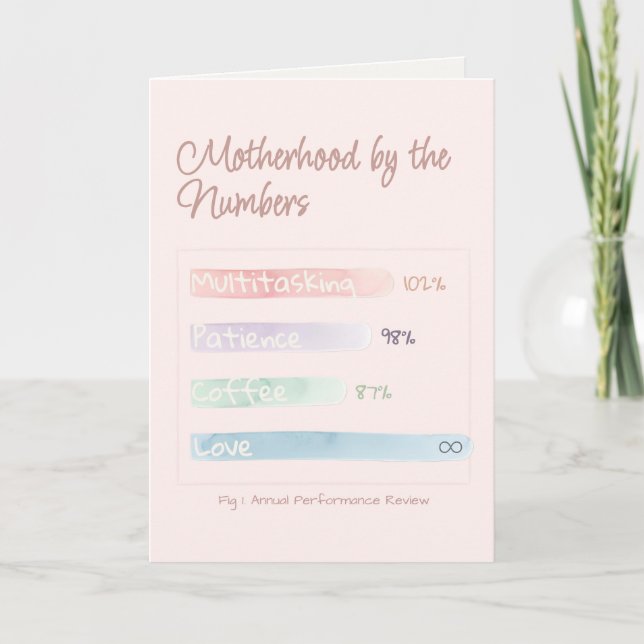 Soft Data | By the Numbers Mother's Day Folded Card (Front)