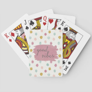 Soft Deco IV   Good Vibes Playing Cards