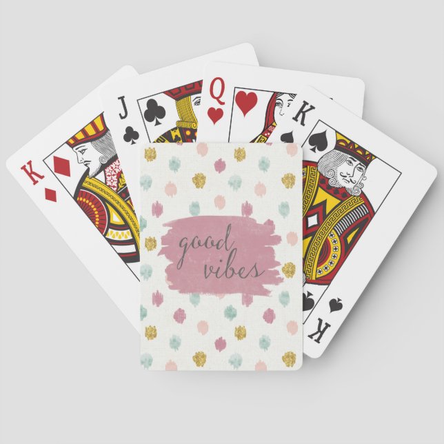 Soft Deco IV | Good Vibes Playing Cards (Back)