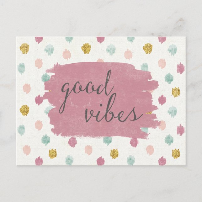 Soft Deco IV | Good Vibes Postcard (Front)