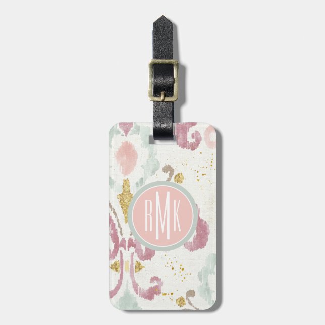 Soft Deco Pattern Luggage Tag (Front Vertical)