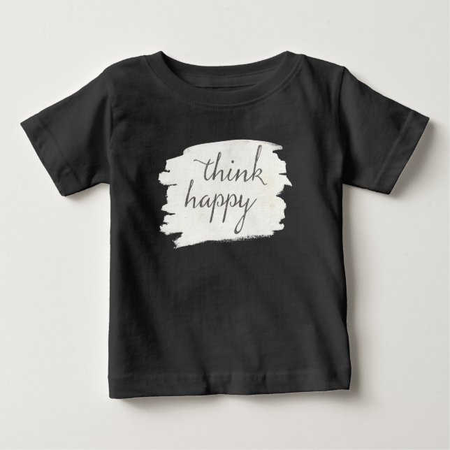 Soft Deco V | Think Happy Baby T-Shirt (Front)