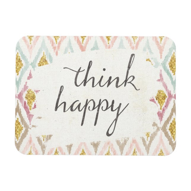 Soft Deco V | Think Happy Magnet (Horizontal)
