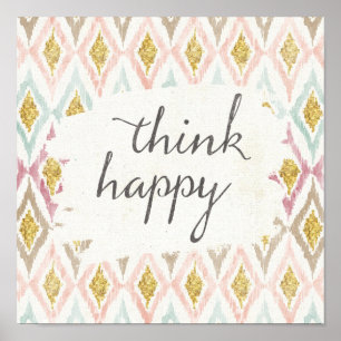 Soft Deco V   Think Happy Poster