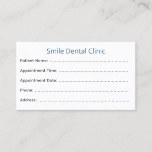 Soft Dental Appointment Card Clean Layout