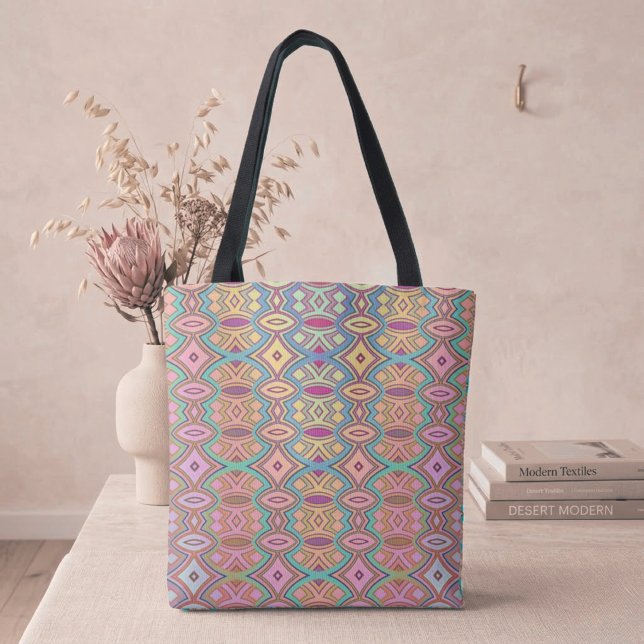 Soft Diamond & Oval Symmetry Tote Bag (Creator Uploaded)
