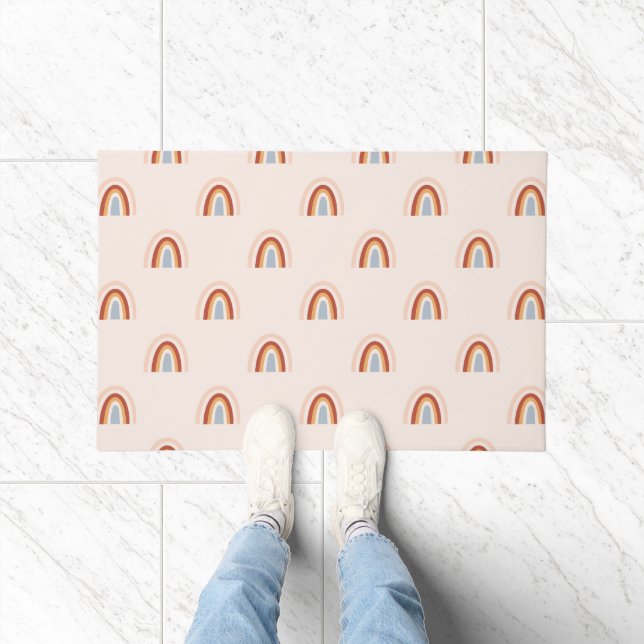 Soft Doodle Rainbow Pattern Doormat (Indoor)