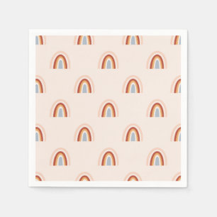 Soft Doodle Rainbow Pattern Napkin