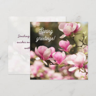 Soft Dreamy Magnolia spring greeting Card