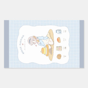 ✩°。⋆⸜ 🌸 Soft Dreamy Pudding 🌸 ⸝⋆。°✩ Rectangular Sticker