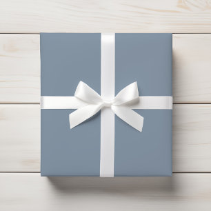 Soft Dusty Blue Serene Solid Wrapping Paper