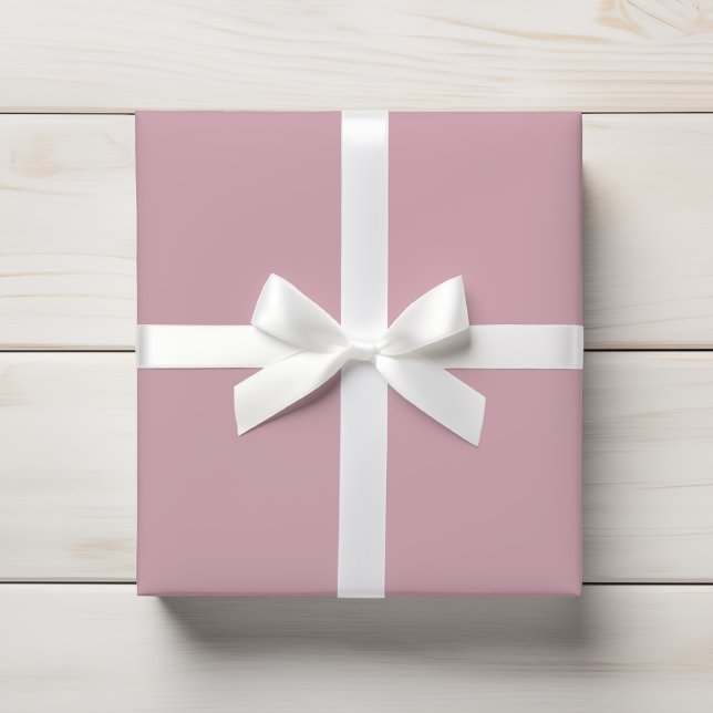 Soft Dusty Mauve Rose Elegant Solid Wrapping Paper (Creator Uploaded)